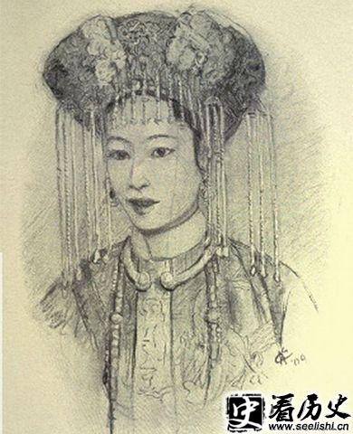 隆裕皇后画像