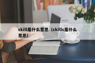 ​skill是什么意思（skills是什么意思）