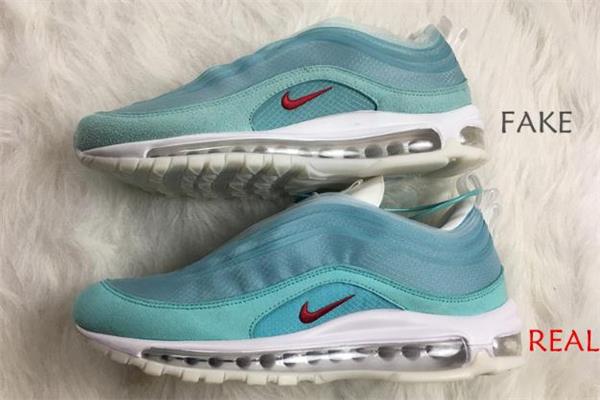耐克air max 97万花筒真假对比 am97万花筒真假鉴定