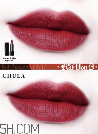 kat von d chula试色 kvd chula唇膏试色