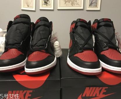 aj1禁穿真假对比 完美避开假货
