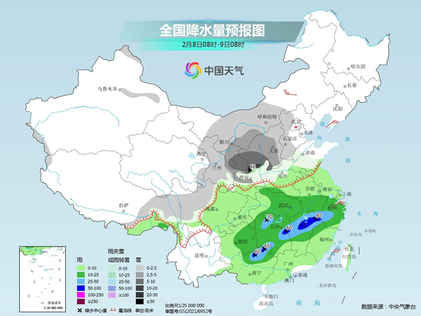 我国南方地区未来三天大部阴雨天气(北方地区气温骤降)