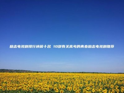 励志电视剧排行榜前十名(10部有关高考的青春励志电视剧推荐)
