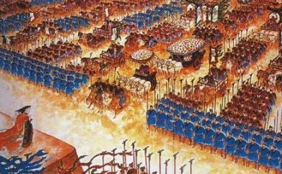 ​古代将军面对几万士兵的时候 最后边的士兵能听到吗