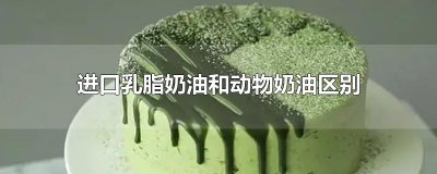 ​进口乳脂奶油和动物奶油区别