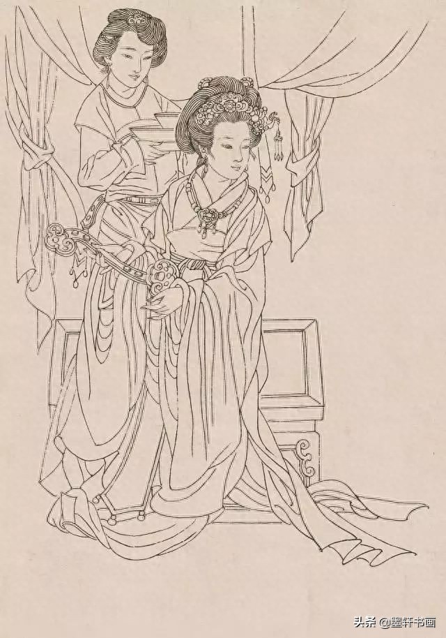 古代白描人物集锦100张,张张精彩!初学者收藏