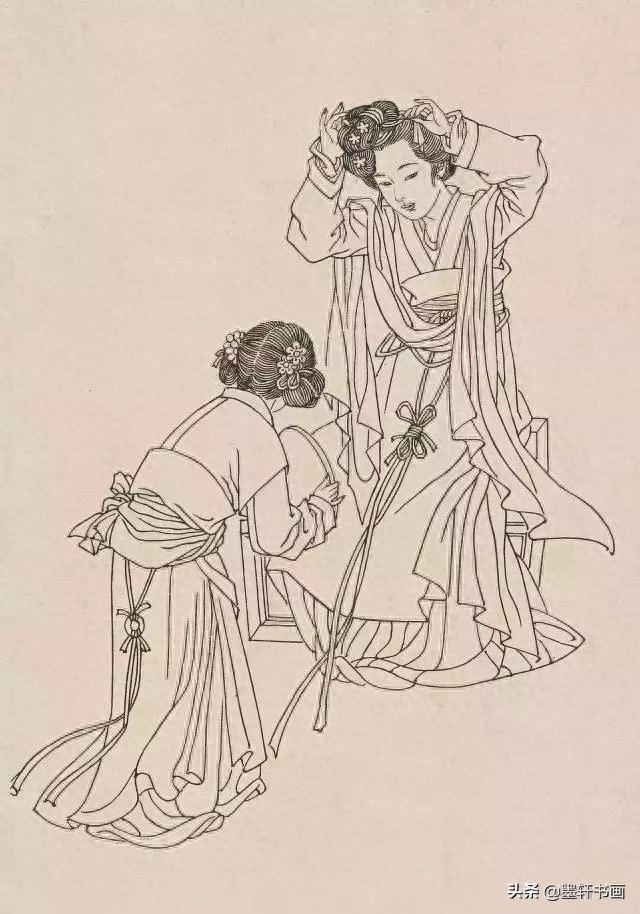 古代白描人物集锦100张,张张精彩!初学者收藏