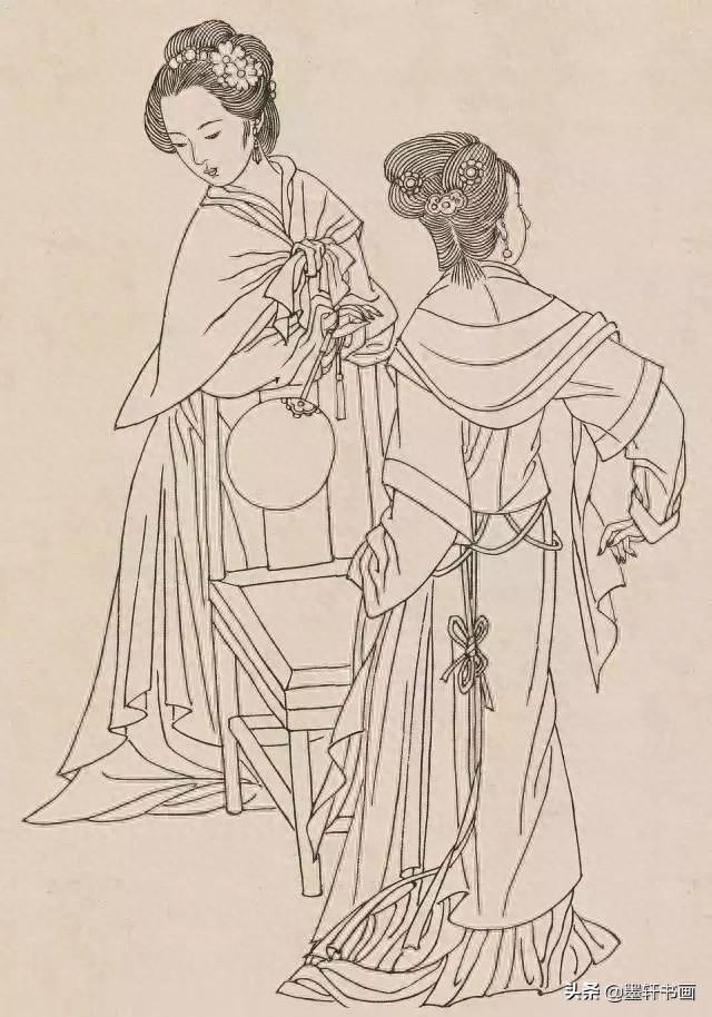 古代白描人物集锦100张,张张精彩!初学者收藏