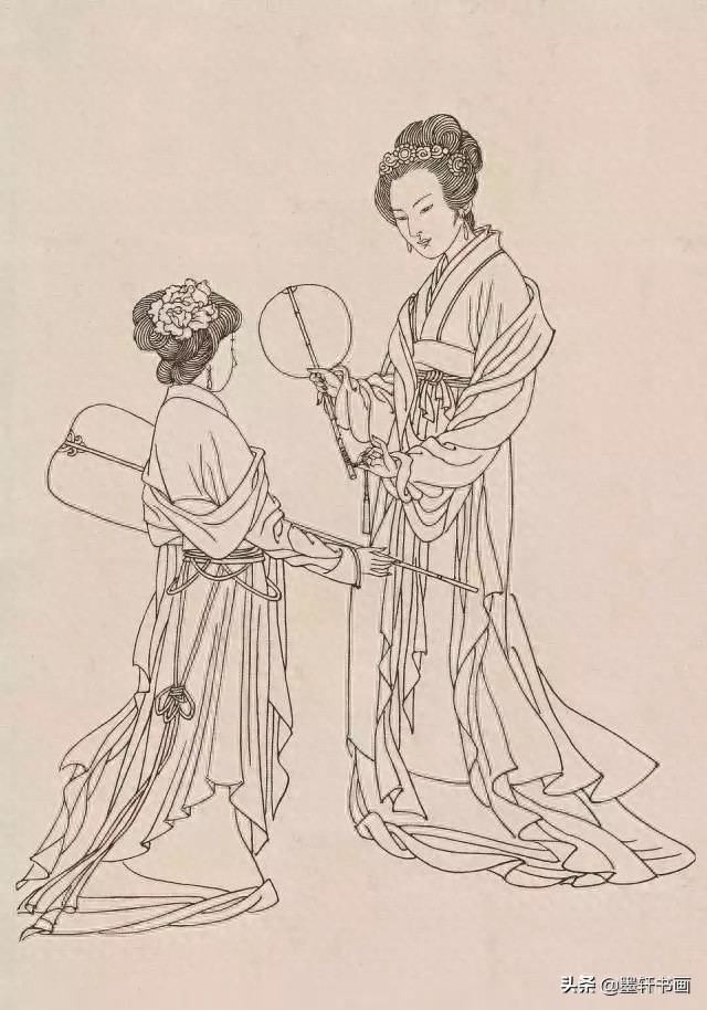 古代白描人物集锦100张,张张精彩!初学者收藏