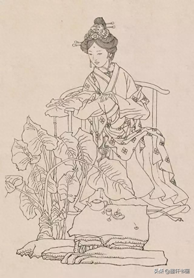 古代白描人物集锦100张,张张精彩!初学者收藏