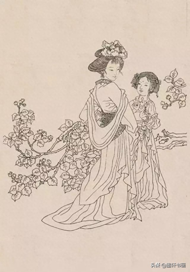 古代白描人物集锦100张,张张精彩!初学者收藏