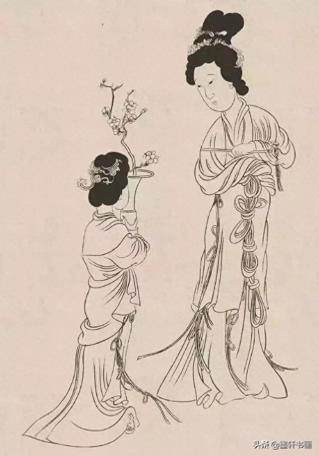 古代白描人物集锦100张,张张精彩!初学者收藏