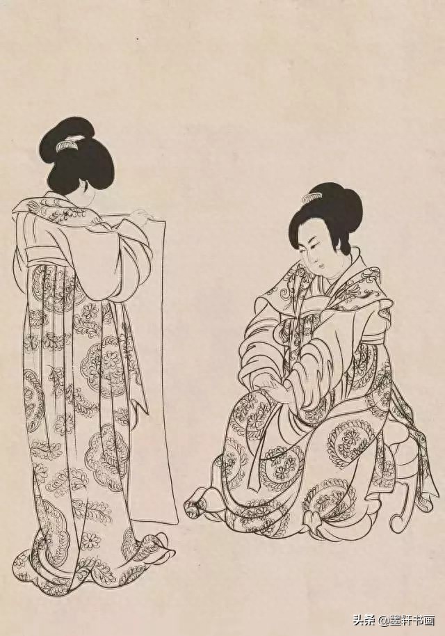 古代白描人物集锦100张,张张精彩!初学者收藏