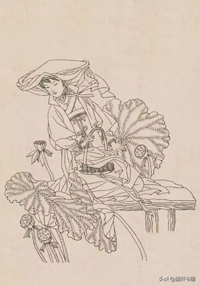 古代白描人物集锦100张,张张精彩!初学者收藏