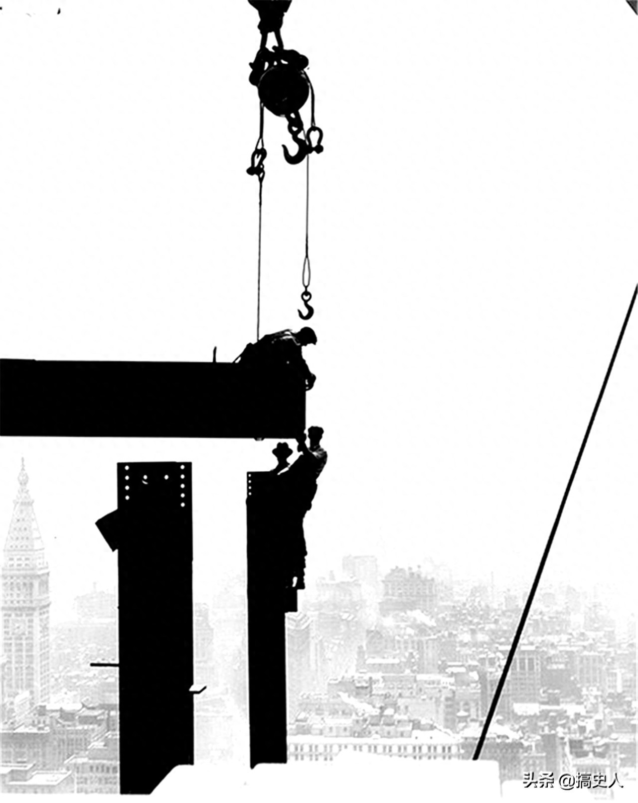 80多年前老照片：帝国大厦建造现场，美国80多年前就已是基建狂魔