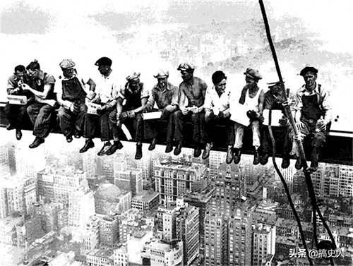 80多年前老照片：帝国大厦建造现场，美国80多年前就已是基建狂魔