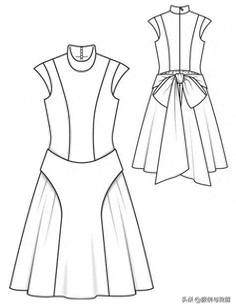 10款时尚美女服装设计手绘图